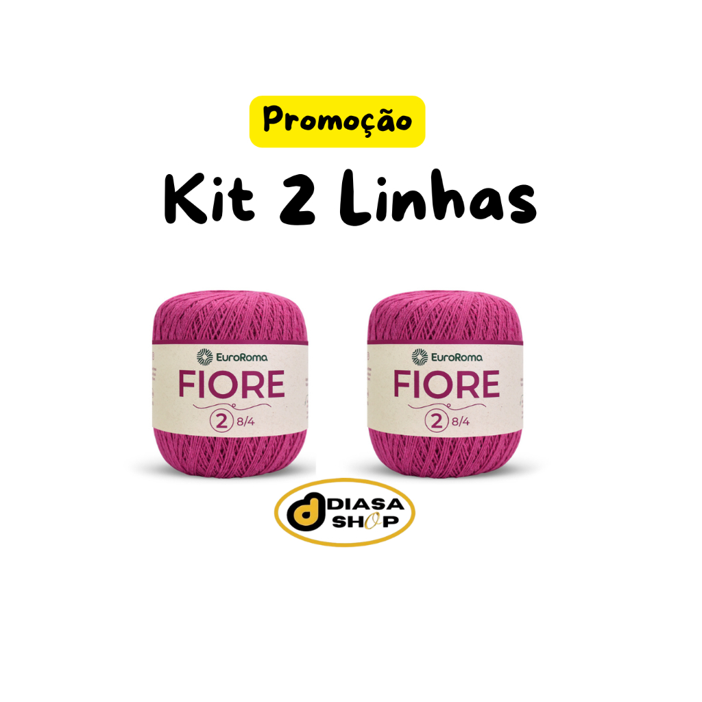 kit 2 Barbantes para crochê e tricô fiore