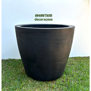 Vaso de Planta Decorativo Reciclável em Polietileno Moderno Luxo, Redondo Texturizado  Ref.27 em Oferta na Shopee