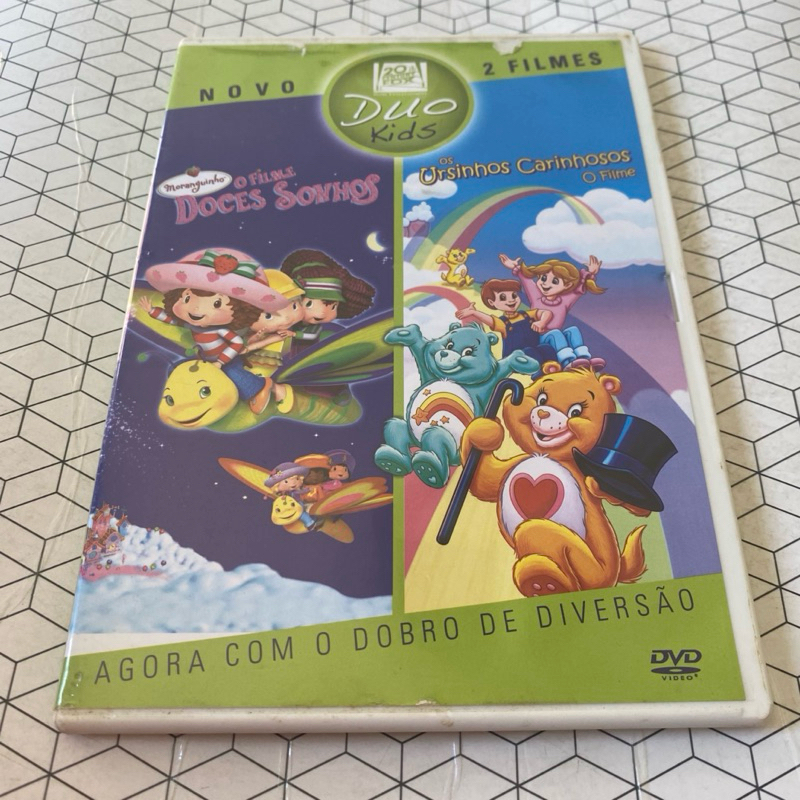 Dvd original 2 em 1 Moranguinho o filme - doces sonhos e Os ursinhos carinhosos o filme