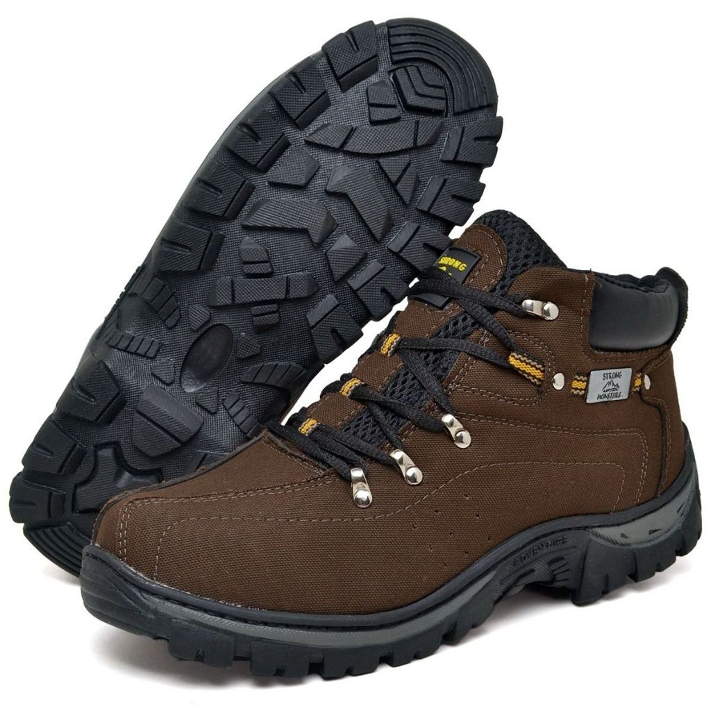 Bota Adventure Carp Masculina Lona Confortável Solado Costurado Resistente Promoção Pronta Entrega em Oferta na Shopee