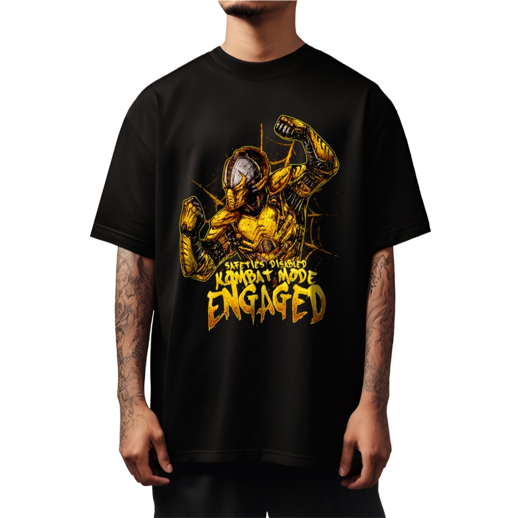 Camiseta Oversized Mortal Kombat Cyrax Gola Fechada Streetwear - 155