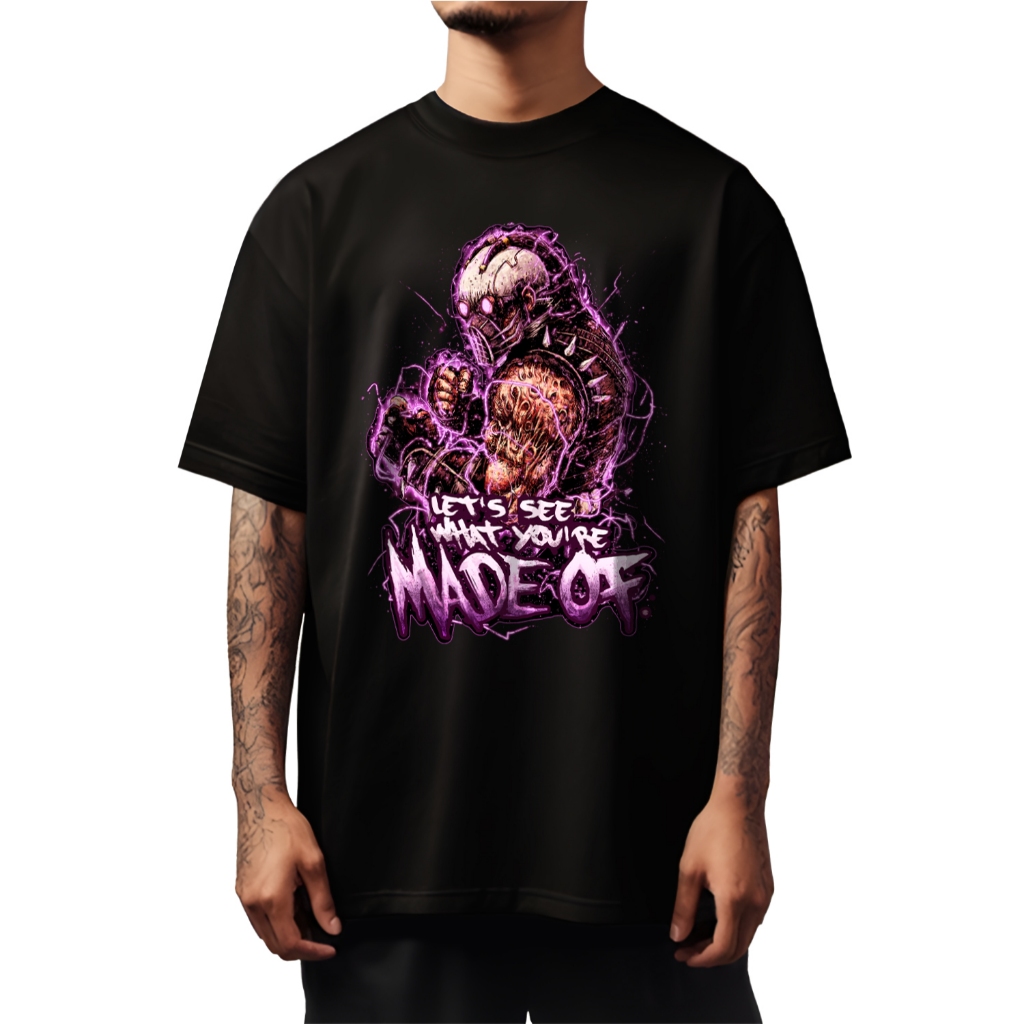 Camiseta Oversized Mortal Kombat Kabal Gola Fechada Streetwear - 157