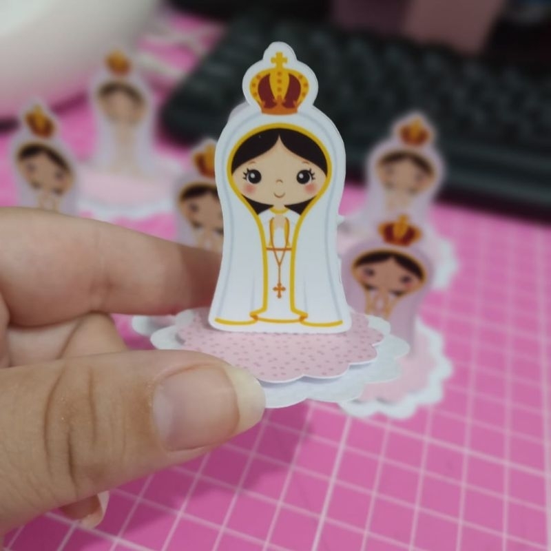 Aplique em Pé 3D Nossa Senhora de Fátima