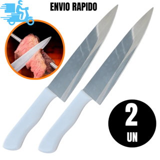 Conj 2 Faca Peixeira Em Inox Profissional Cabo Branco N°7 Cortes Precisos Cozinha Restaurante em Oferta na Shopee