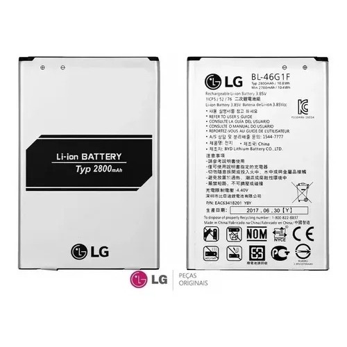 Bateria LG Original K10 2017 M250ds Bl-46g1f