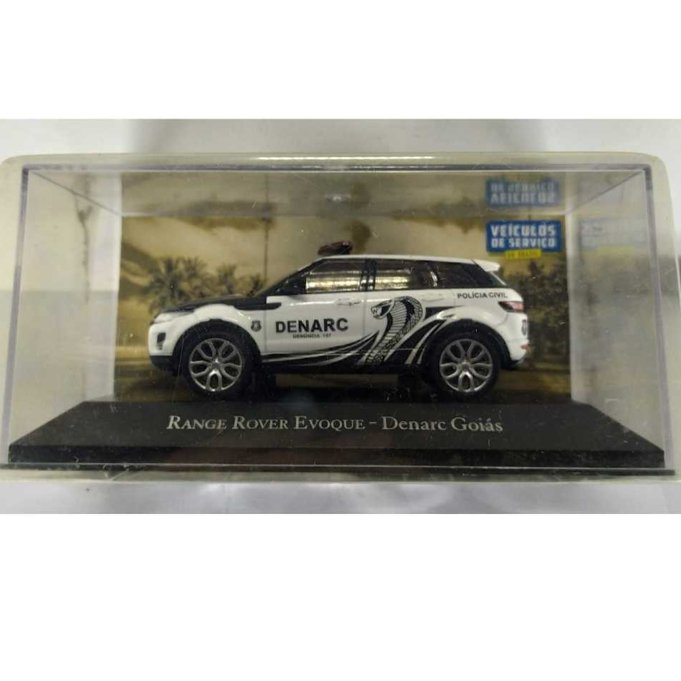 Miniatura Range Rover Evoque Denarc Goiás 1:43 Veículos de Serviço Coleção Colecionismo Top