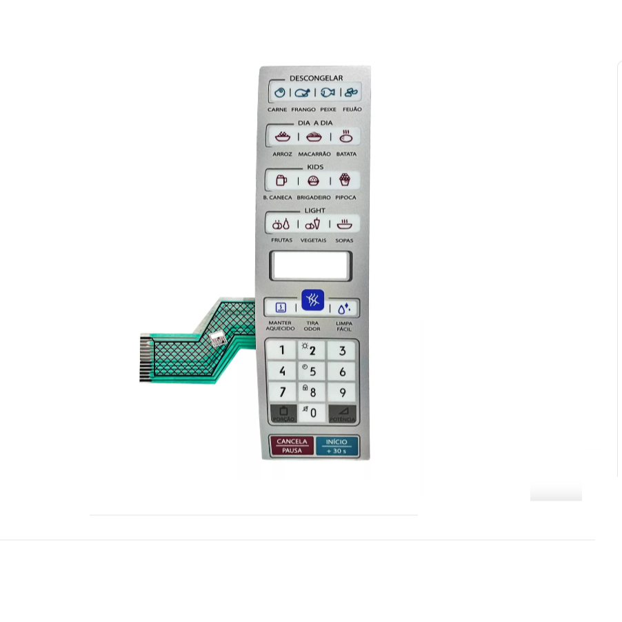 MEMBRANA PAINEL DE CONTROLE MICROONDAS MEO44 ELECTROLUX A06414801