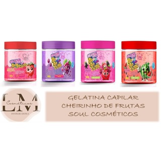 Gelatina Capilar Cheirinho de Frutas Soul Cometicos 500g em Oferta na Shopee