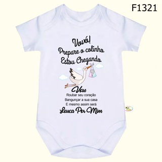 Body Bebê Frases Vovó Prepare o Colinho Estou Chegando SF1321 em Oferta na Shopee