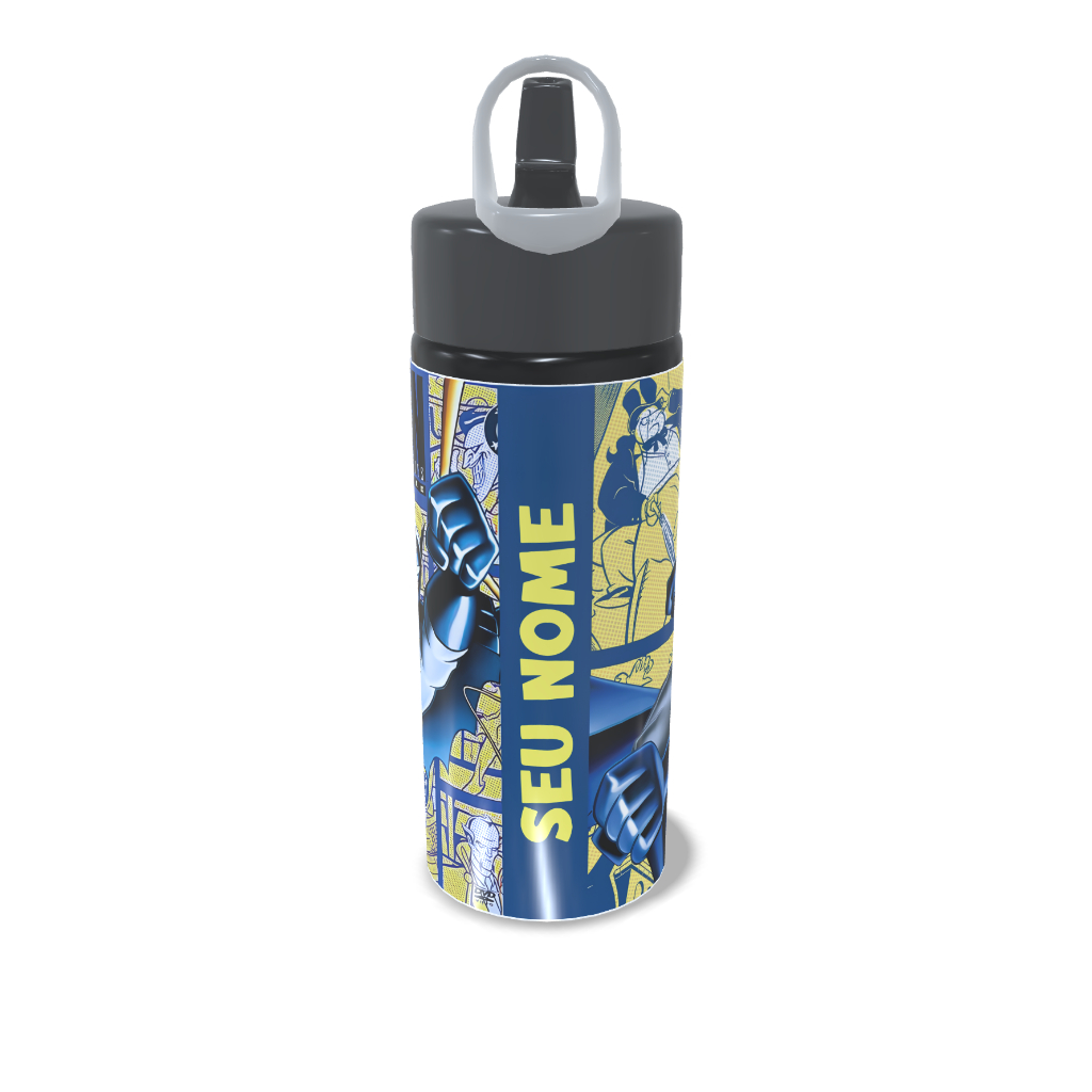 Garrafa Infantil De Alumínio Batman Personalizada COM NOME 600ml
