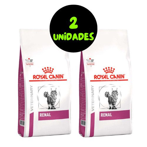 Kit 2 x Ração 400g Royal Canin Feline Veterinary Diet Renal para Gatos com Problemas Renais