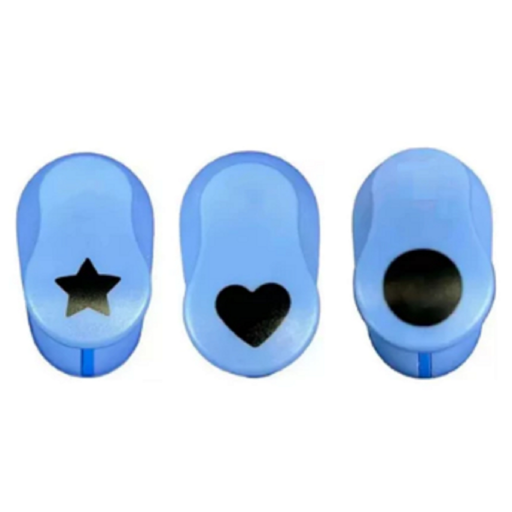Kit 3 Cortador Perfurador Furador De Papel e E.V.A - 25mm - 2,5cm ESTRELA - CORAÇÃO - CIRCULO em Oferta na Shopee