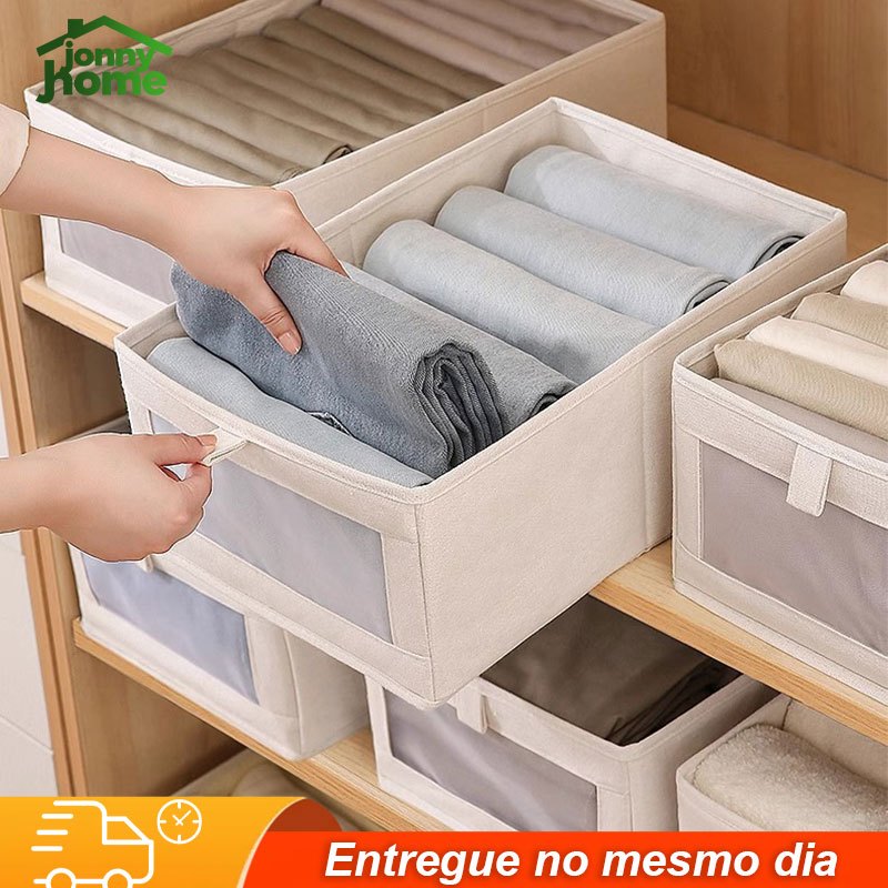 Caixa de armazenamento de guarda-roupa dobrável transparente de alta qualidade, grande e durável