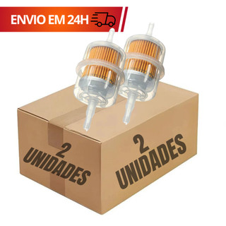 Kit 2 Filtro Combustível Gasolina Motos Carburadas Universal Honda Yamaha Cg Titan Fan 125 150 Ybr