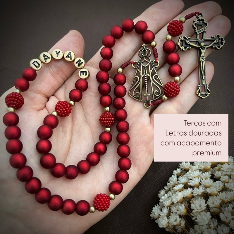 Terço PERSONALIZADO com Nomes - de Nossa Senhora Aparecida | Catolicismo — imagem 2 de 2