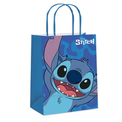 Sacola de Papel - Stitch - M 26x19,5x9,5cm - 10 unidades - Cromus - Rizzo