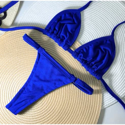 Biquini Feminino Marquinha De Fita Com Regulagem Latral Plus Size Cortininha Sem Bojo Simples Praia
