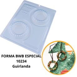 1~4 Forma BWB Guirlanda Arco de Enfeite Natalino, Com Silicone (3 partes) Para Bombons-Cód. 10234 (CHOCO)