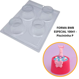 1~4 forma silicone bwb p/chocolate (3partes) cod 10041 - Piscininha P 120g (CHOCO) em Oferta na Shopee