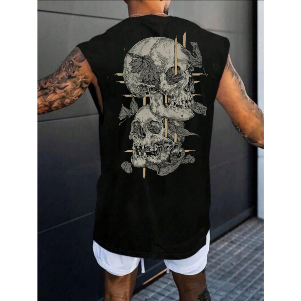 Camiseta Oversized Regata Masculina Leve Confortável Estampado