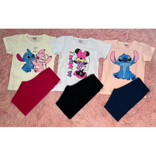 kit 6 peças Conjunto infantil Menina 3 camisetas e 3 bermudas verão roupa de menina TAM 2 ao 14 algodão.Rf1003 em Oferta na Shopee