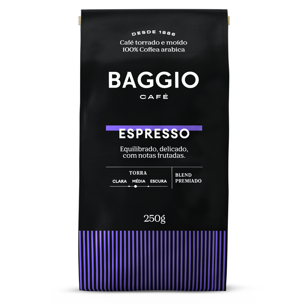 Baggio Café Café Torrado E Moído Espresso 250G - Food & Beverages