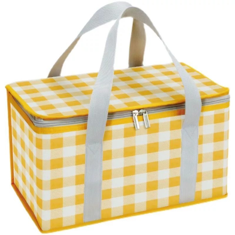 Cesta Térmica Bolsa Piquenique Dobrável Cooler Praia Lanche Camping Picnic Grande 35*20*20cm