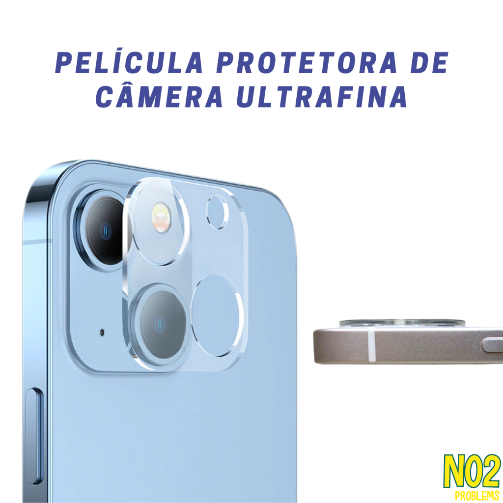 Película Protetora de Câmera Traseira Ultrafina Lente Vidro 3D Importada