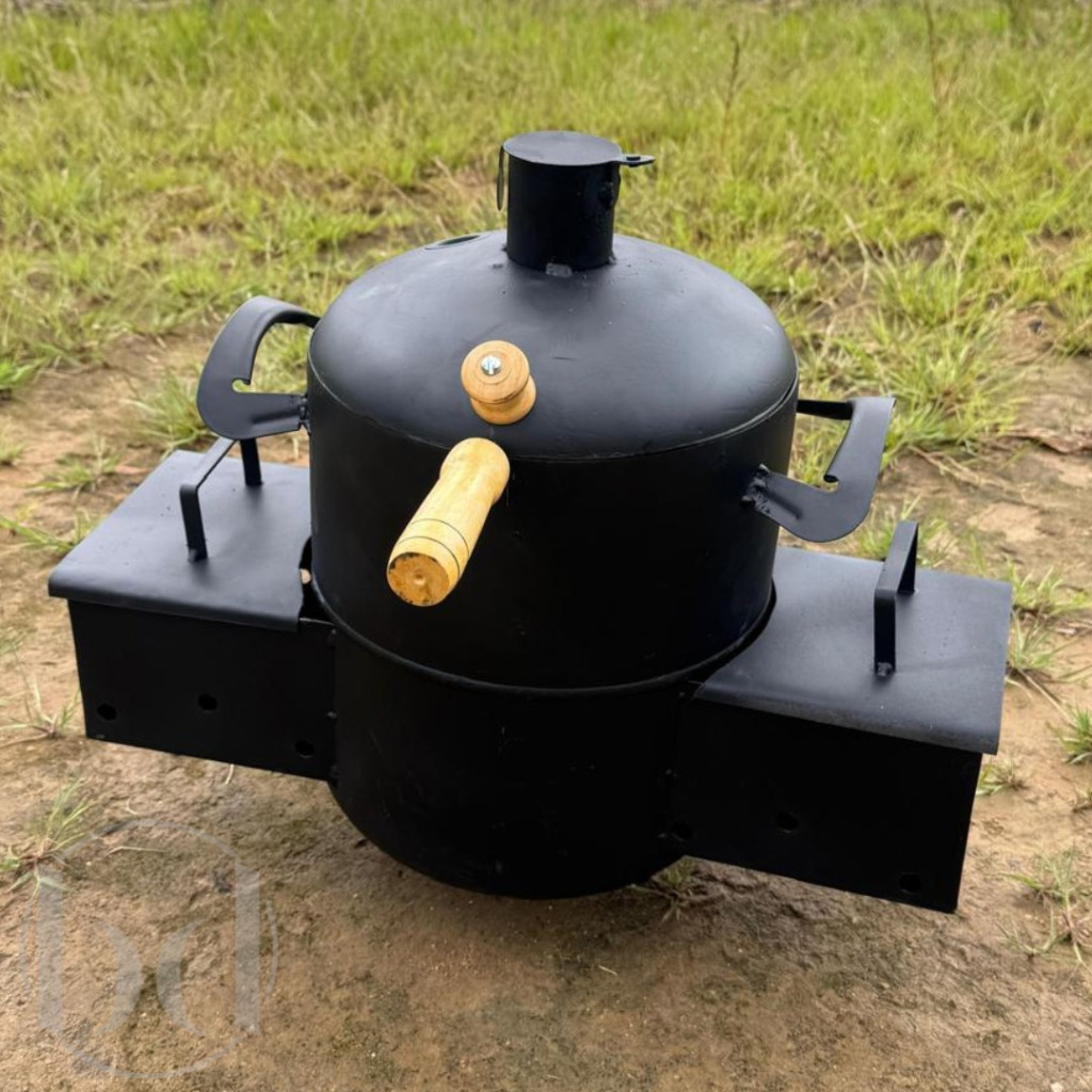 Mini Defumador Portátil Linguiça Costela Com grelha Camping Pesca