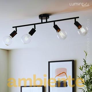 Luminária de teto Trilho Spot Koppla 4 Lâmpadas Moderno Industrial em Oferta na Shopee