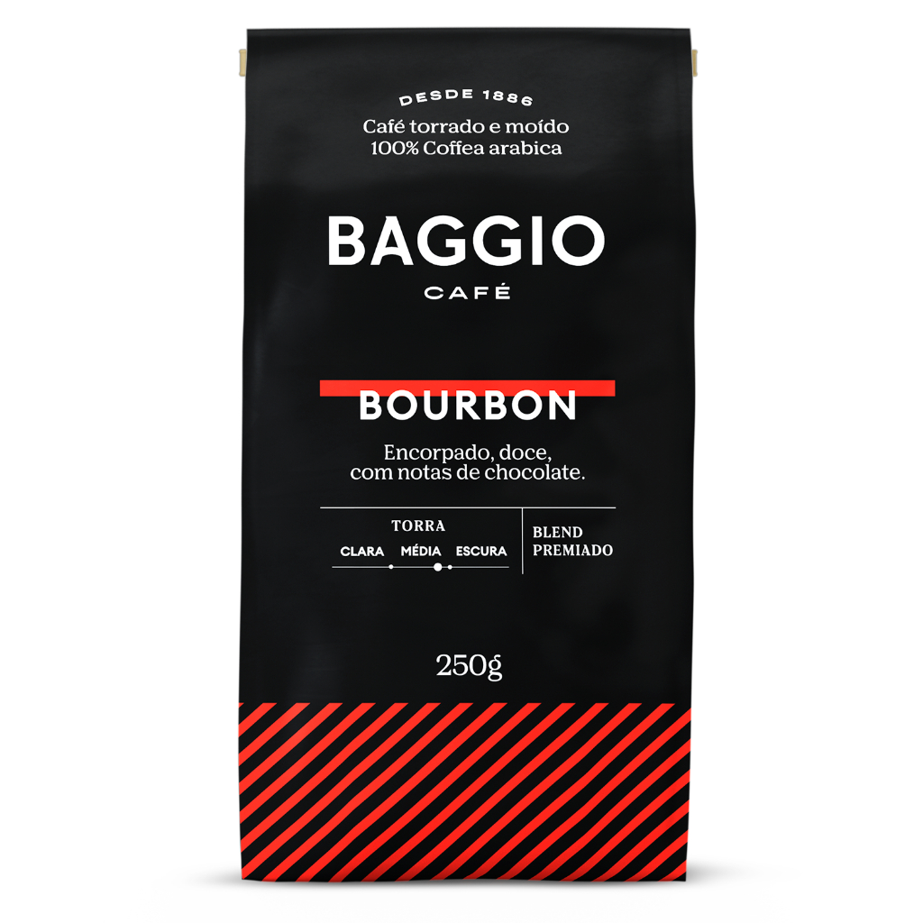 Baggio Café Café Torrado E Moído Bourbon 250G - Food & Beverages