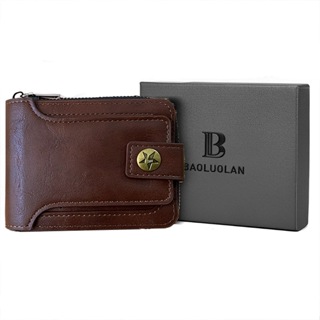 Carteira Masculina Couro Elegante e Estilosa Com Porta Cartões Bolso de Zíper para Moedas Dinheiro Conforto  Alto Padrão em Oferta na Shopee