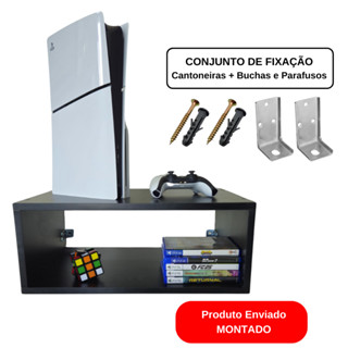 Nicho de Parede Suporte para Video Game Console Notebook Roteador 50x20x35cm MDF em Oferta na Shopee