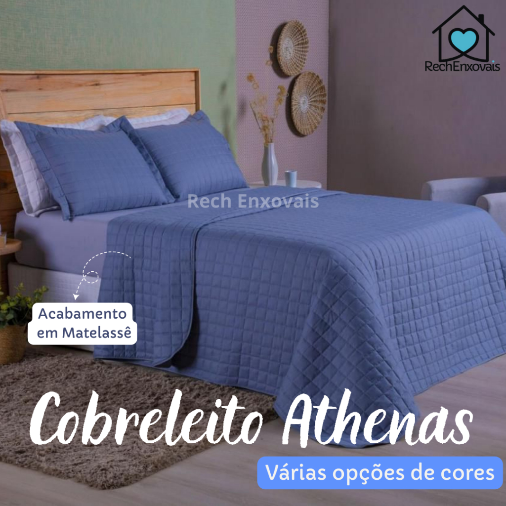 Kit Cobre Leito ATHENAS - 3 Peças Casal Queen Dupla Face 400 FIOS - Micropercal (Toque de ...