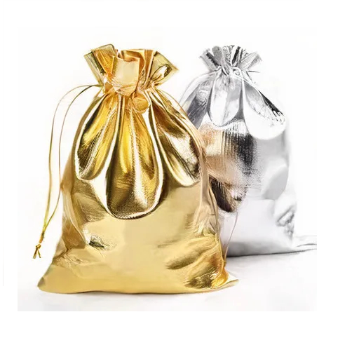 Kit 10/20/30/40/50 unidades Saquinho de Lamê Festa e decoração