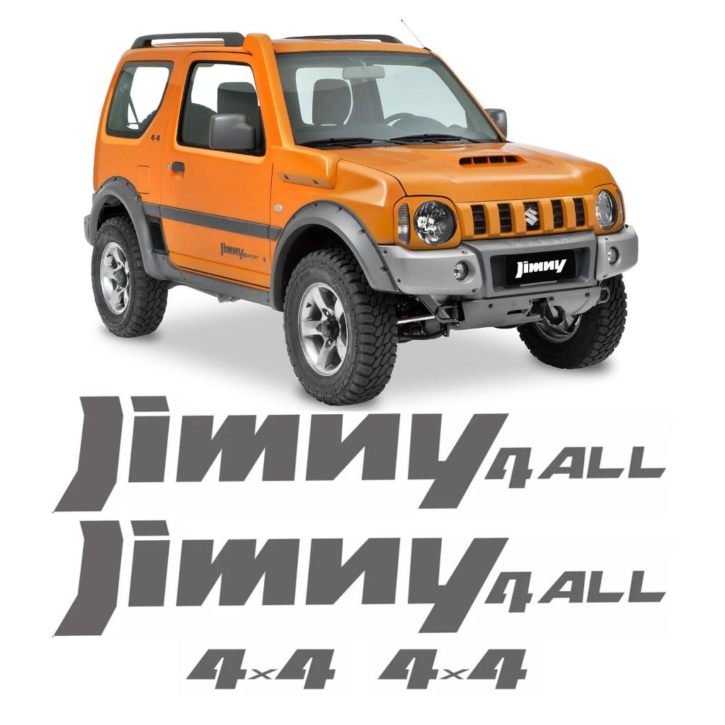 Kit 4 Adesivos Emblema Suzuki Jimny 4 All 4x4 4all Sport 2015 Tuning Acessórios Automótivo Personalizado JM1