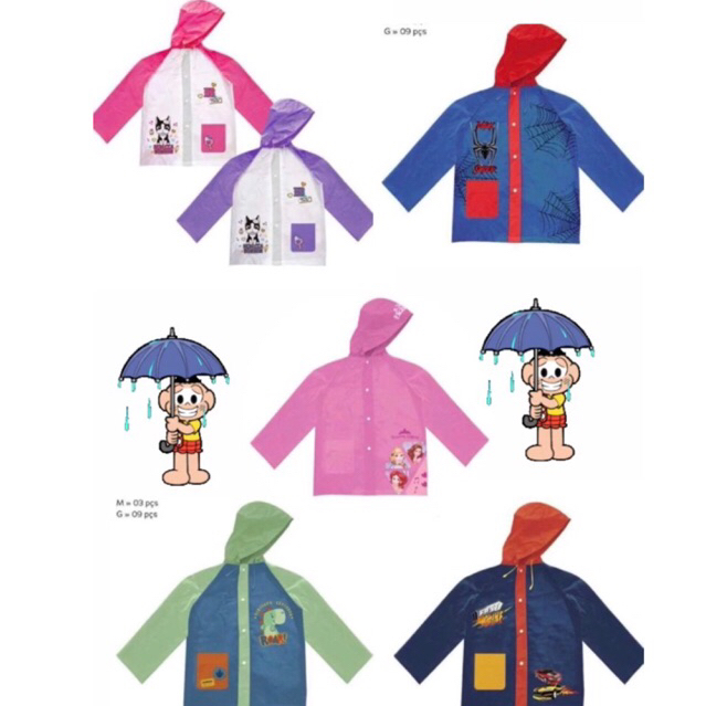 Capa de chuva infantil/Unisex