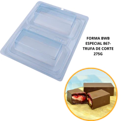 1~4 Forma BWB Com Silicone (3 partes) Cód-867 -Trufa Corte 275g. Para Festas Trufas, Bombons, Alfajor (CHOCO)