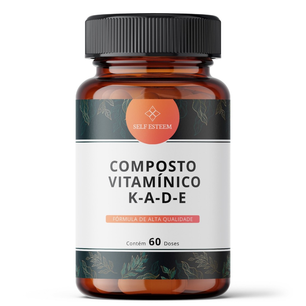 Composto Vitamínico KADE Vitamina K2 + Vitamina A + Vitamina D3 + Vitamina E 60 Doses