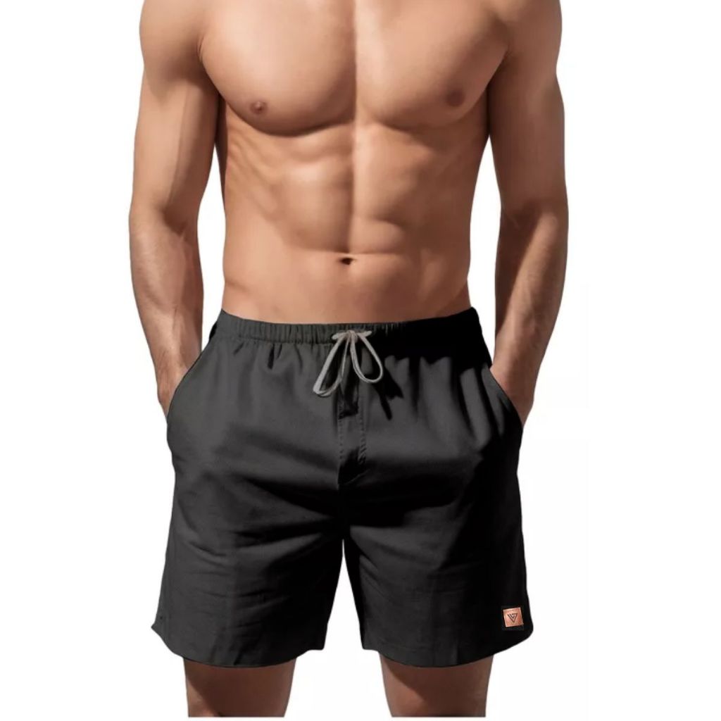 Shorts de Linho Masculino Bermuda Casual Mauricinho Premium Leve Slim Praia Festa Sair Passeio - Men Clothes
