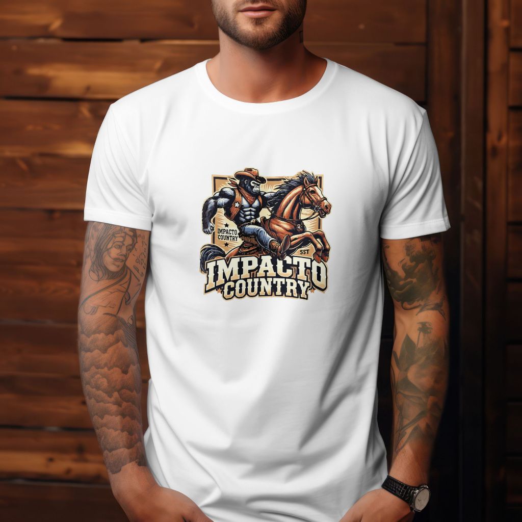 Camiseta Country Masculina Texas Gorila Traje Country Blusa Agroboy Rodeio Cavalgada Barretos