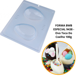 1~4 Forma BWB Com Silicone (3 partes) Para Chocolate Cód. 9438 - Ovo Toca do Coelho 100g. Páscoa em Oferta na Shopee