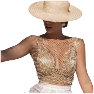 Blusa Cropped Sopreposição Telinha De Brilho Strass Moda Blogueira em Oferta na Shopee