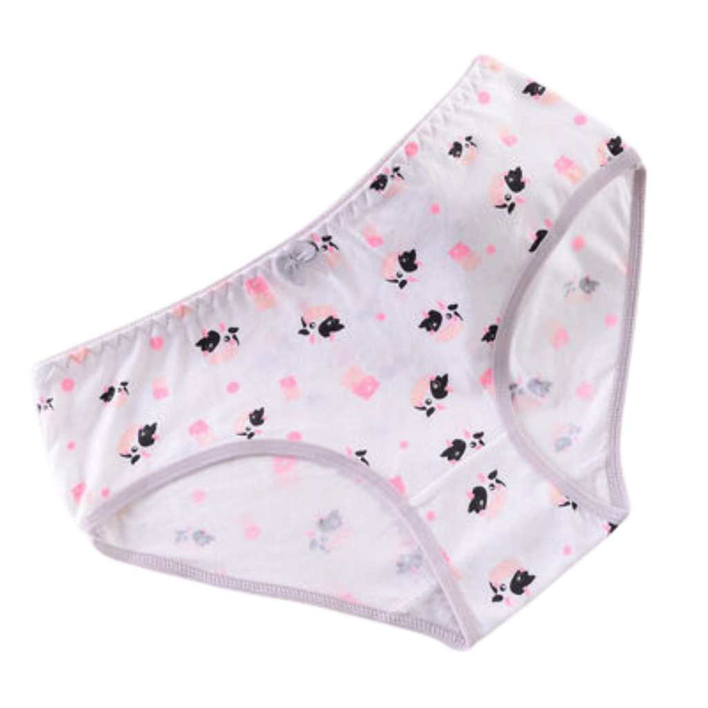 Kit 10 calcinhas em algodão infantil com estampas sortidas