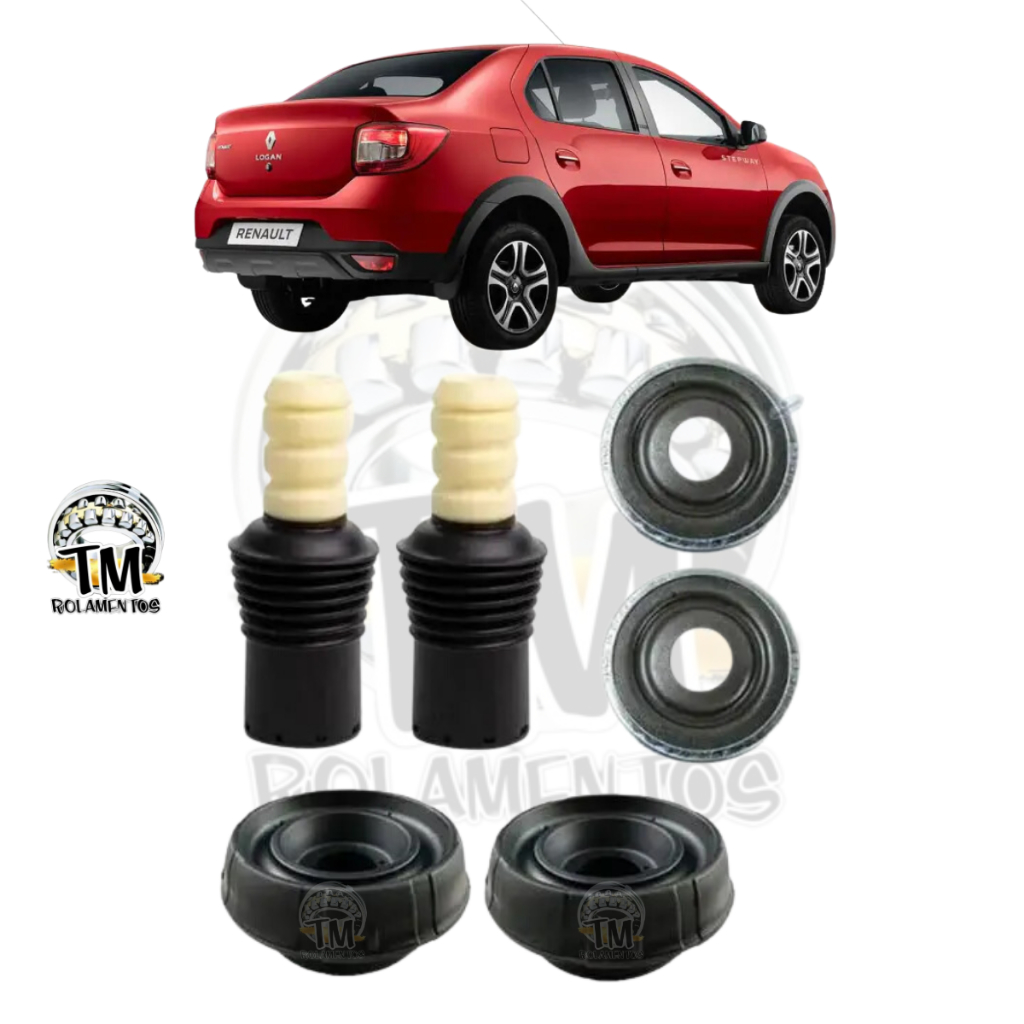 Kit Batente Coxim Amortecedor Dianteiro Completo Logan Sandero Duster 2012 2013 2014 2015