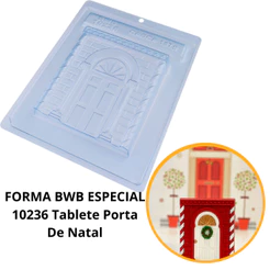 1~4 Forma BWB Tablete Porta De Natal, Com Silicone (3 partes) Para Bombons de Chocolate - Cód. 10236 (CHOCO)