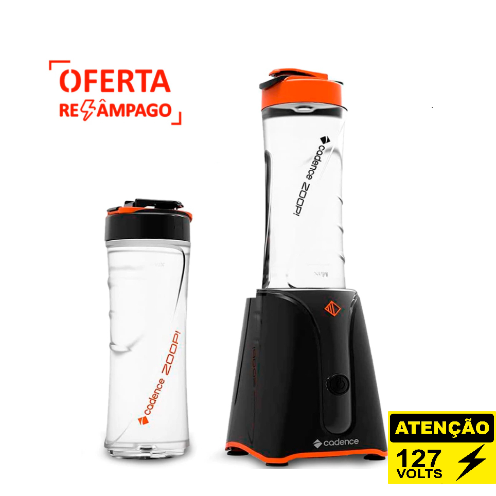 Imagem Liquidificador Blender Cadence 2 Jarras De 500ml Preto 127v