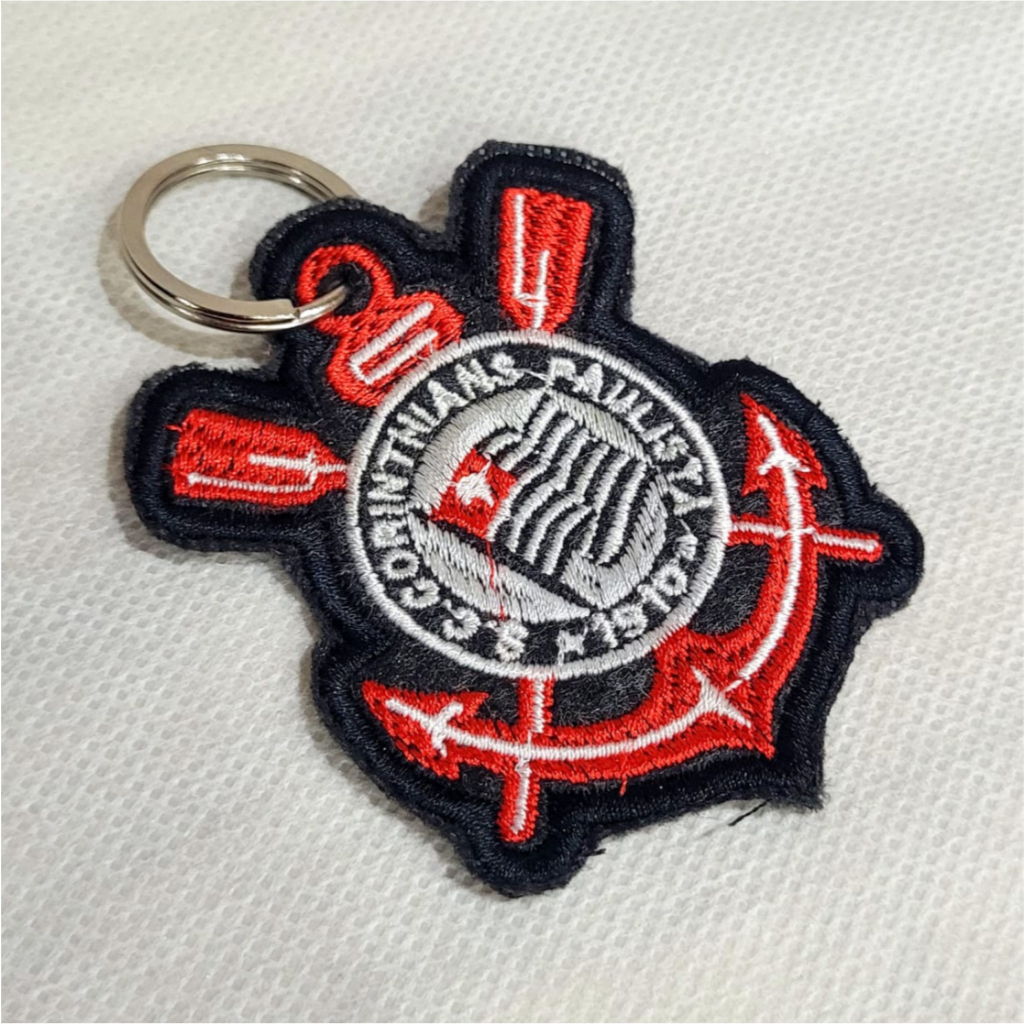 Patch Corinthians 8,0 cm x 6,0 cm Bordado Chaveiro Envio Imediato Time Seleção Brasileira Futebol Mundial Melhor Time