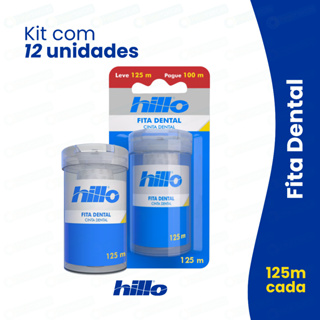 Kit 12 Fita Dental 125m Hillo na FABRICA Econômico em Oferta na Shopee