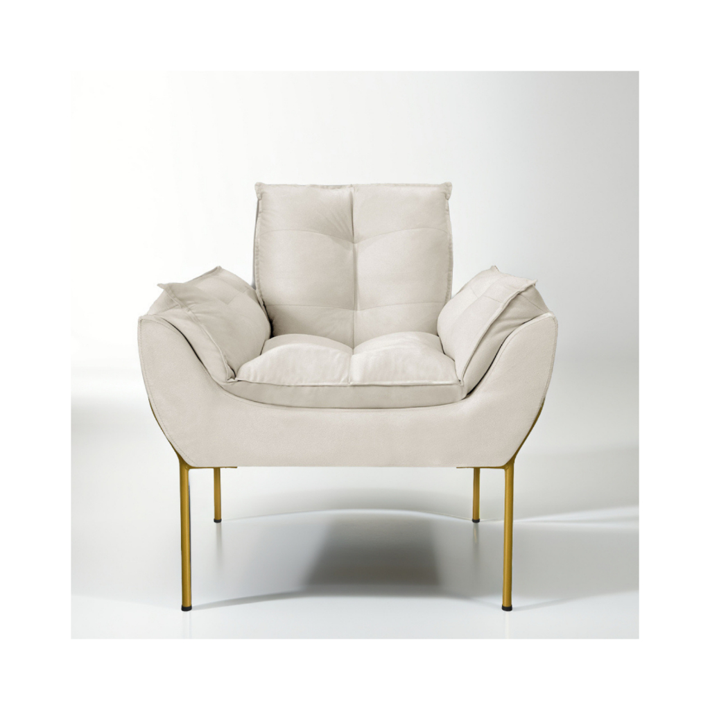 Poltrona Decorativa - Poltrona Opala Luxo De Recepção E Sala De Estar - Poltrona Descanso Reforçada